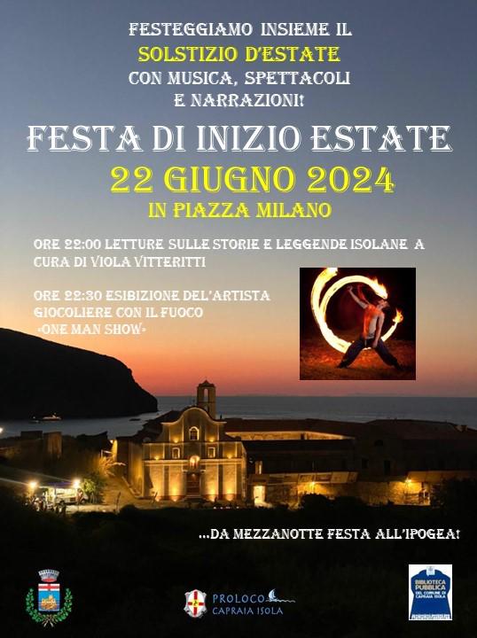 Island of Capraia, beginning of summer celebration