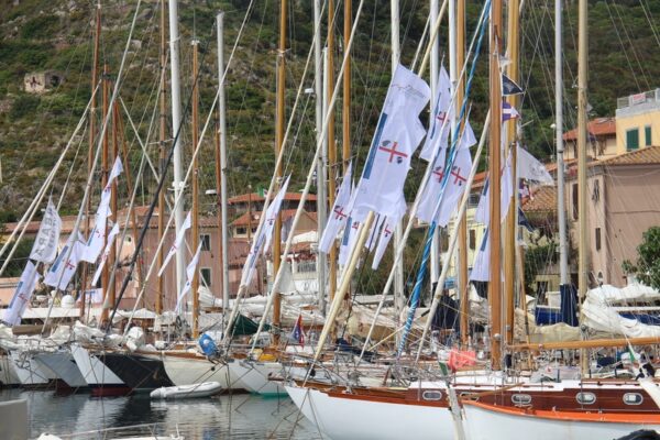 Vintage sails at the 4th Capraia Sail Rally.