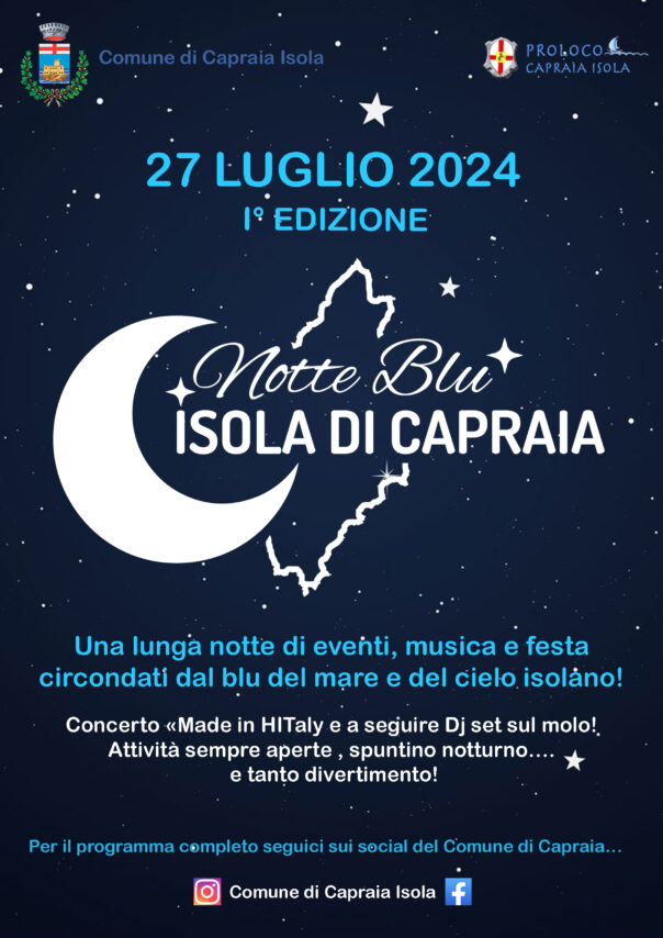 Notte Blu sull’isola di Capraia