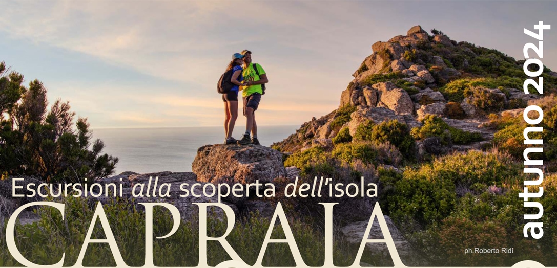 Excursion on the island of Capraia. The dry stone walls in the former agricultural penal colony