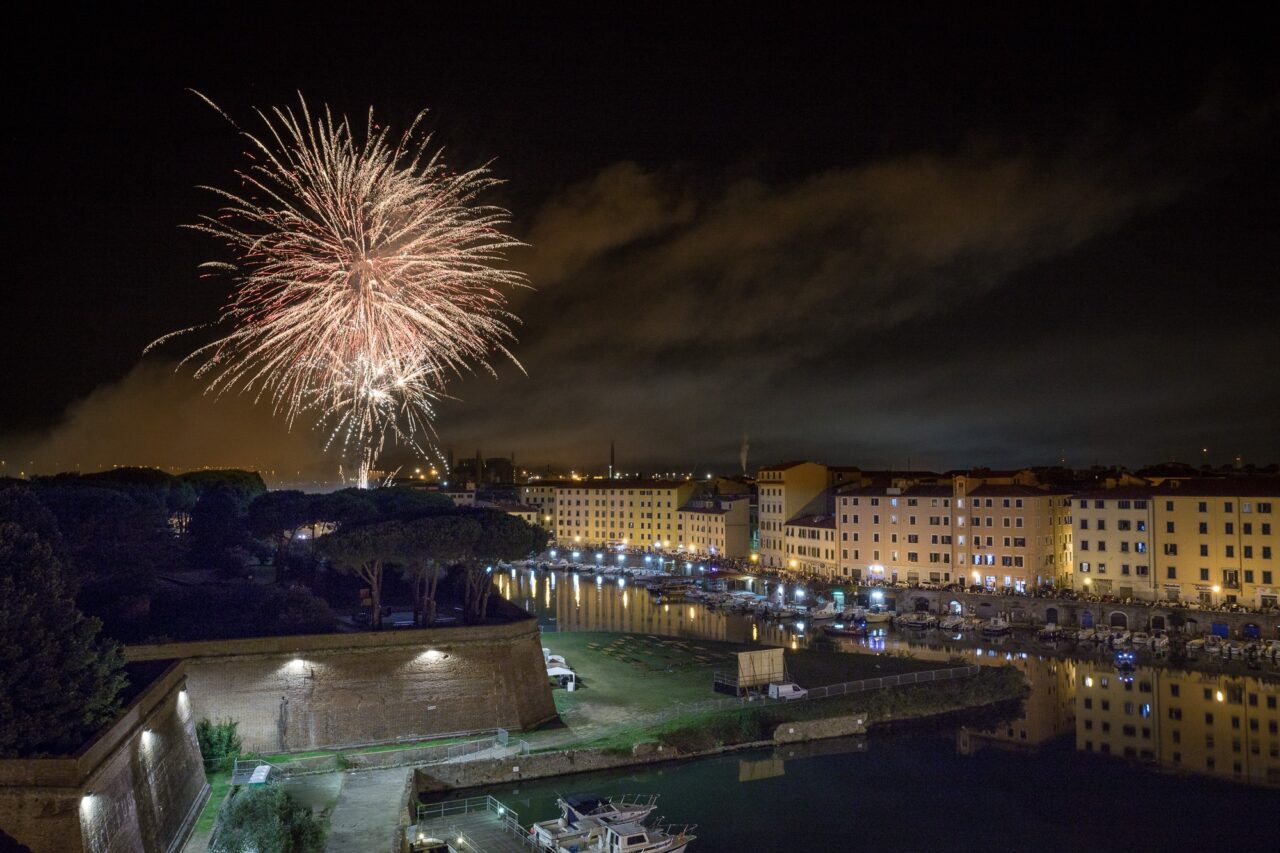 Opening event with fireworks