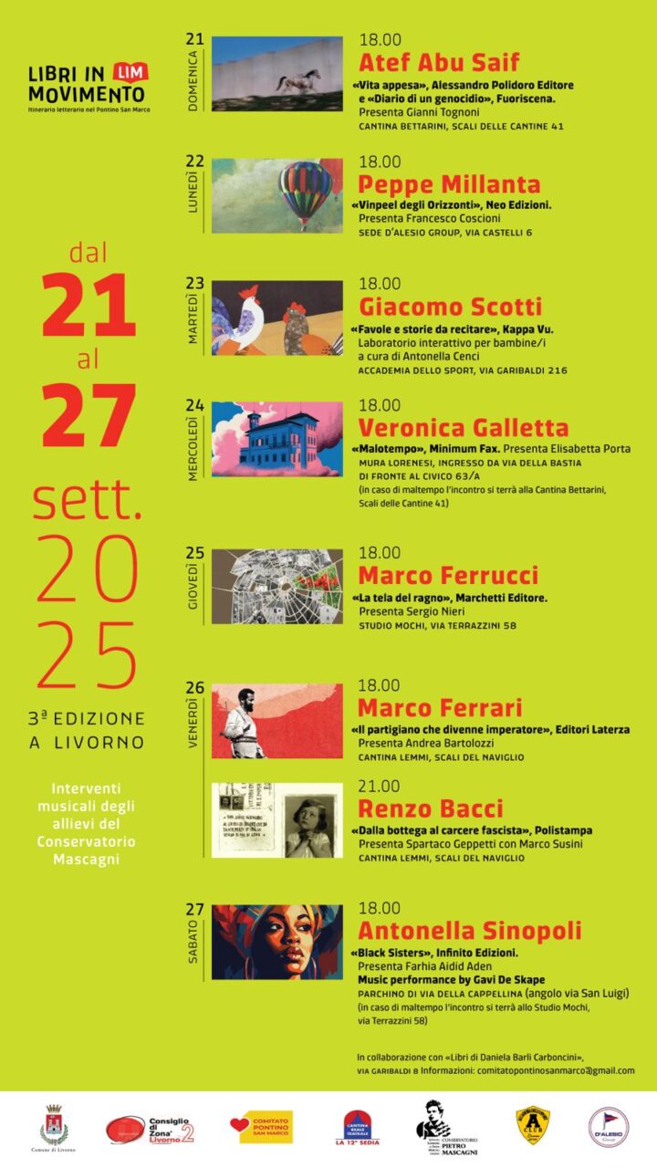Libri in Movimento, una settimana di incontri letterari nel quartiere Pontino San Marco