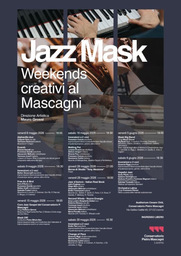 Conservatorio Mascagni: al via le due rassegne Suoni Inauditi e Jazz Mask