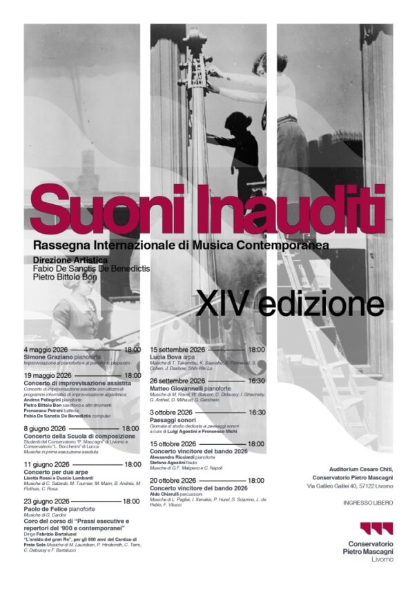 Conservatorio Mascagni: al via le due rassegne Suoni Inauditi e Jazz Mask