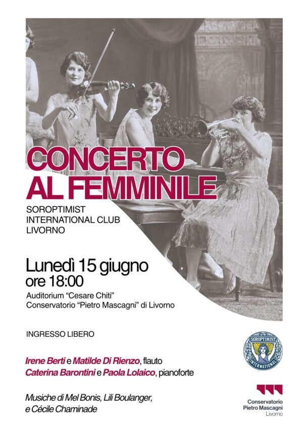 Concerto al femminile al Mascagni con il Soroptimist