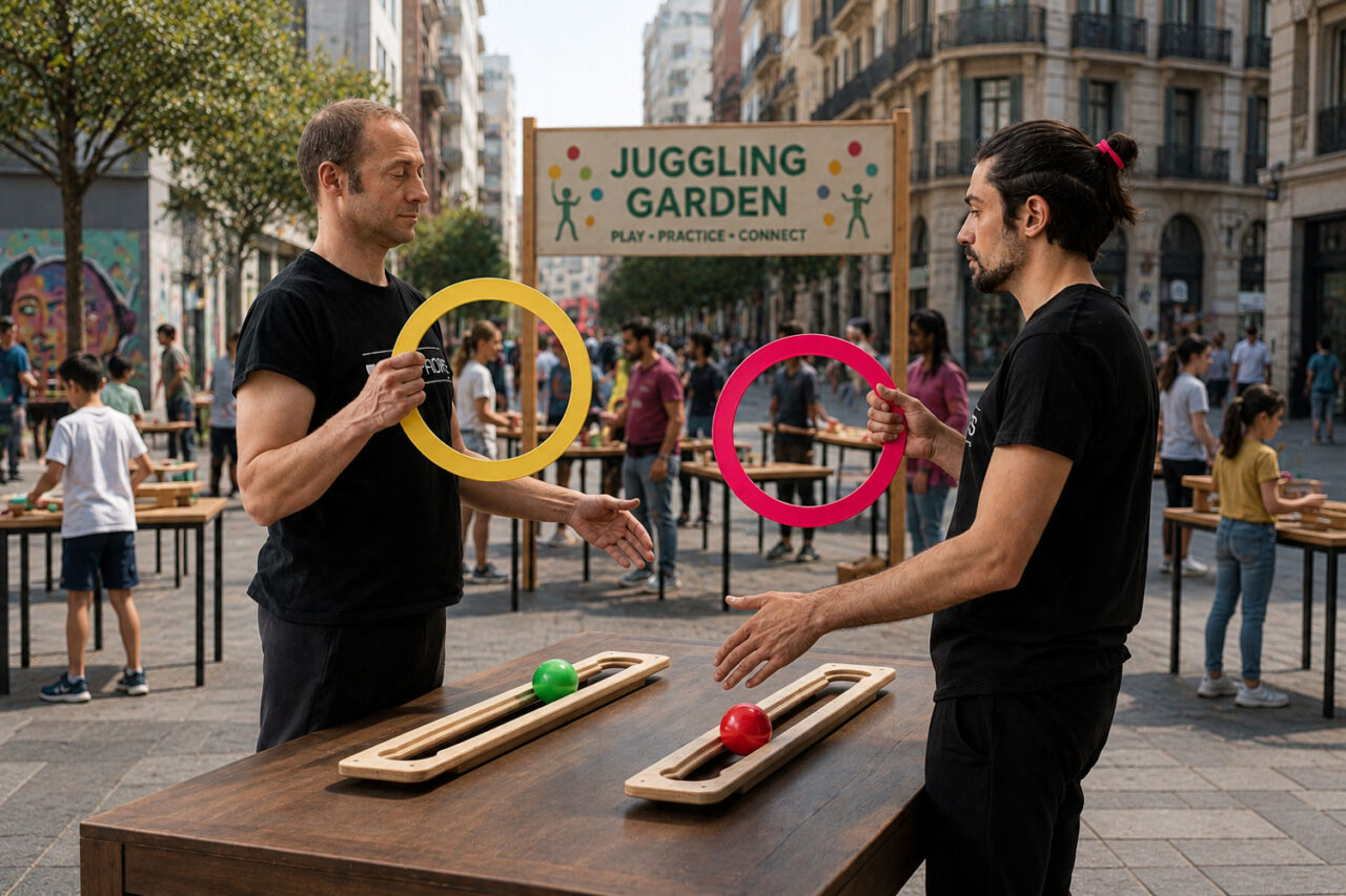 A tutto Circo – Trampoliere Itinerante + istallazione Juggling Garden